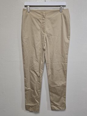 The Row Slim Fit Beige Ankle Pants Size 12